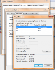 Disable Paging in Vista